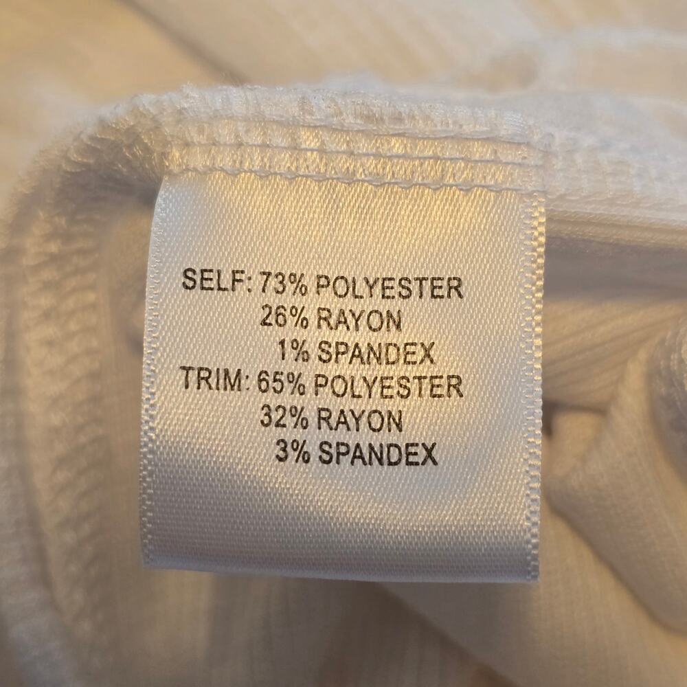 Jane and Delancey Popover Womens XL White Cap Rolled Sleeve Vanilla Girl NWT - Picture 4 of 9